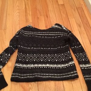 Black, white, and grey sweater